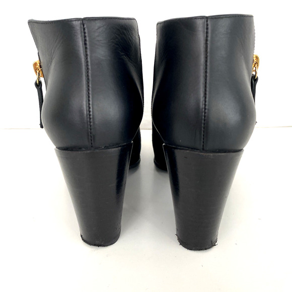 Giuseppe Zanotti Ankle Boot Black Suede Round Toe 3" Heel Side Zip 37.5 7.5 - Picture 7 of 9